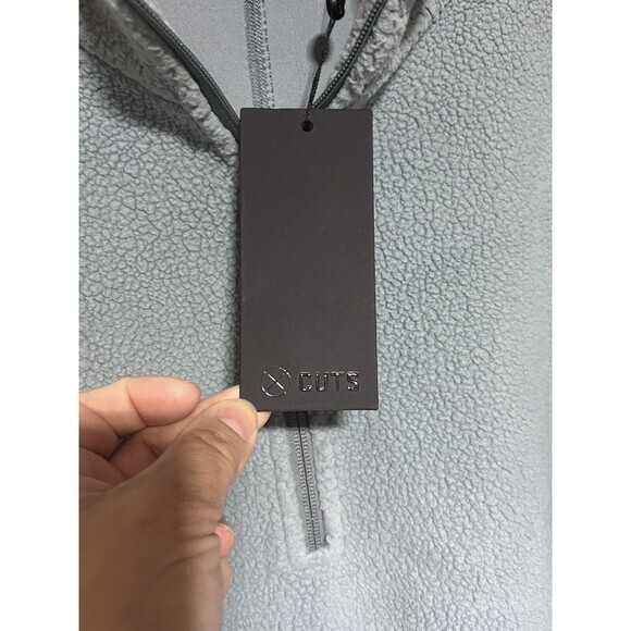 CUTS Clothing Polartec® Sherpa Half Zip Blue Fleece XXL NWT - Picture 2 of 7